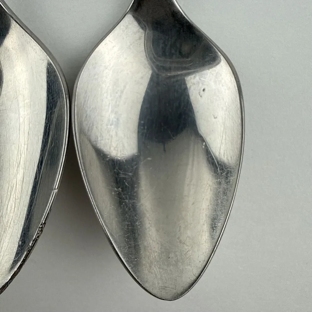Vtg Lot 4 Madrid No Black Accent Teaspoons Oneida Community Stainless Flatware